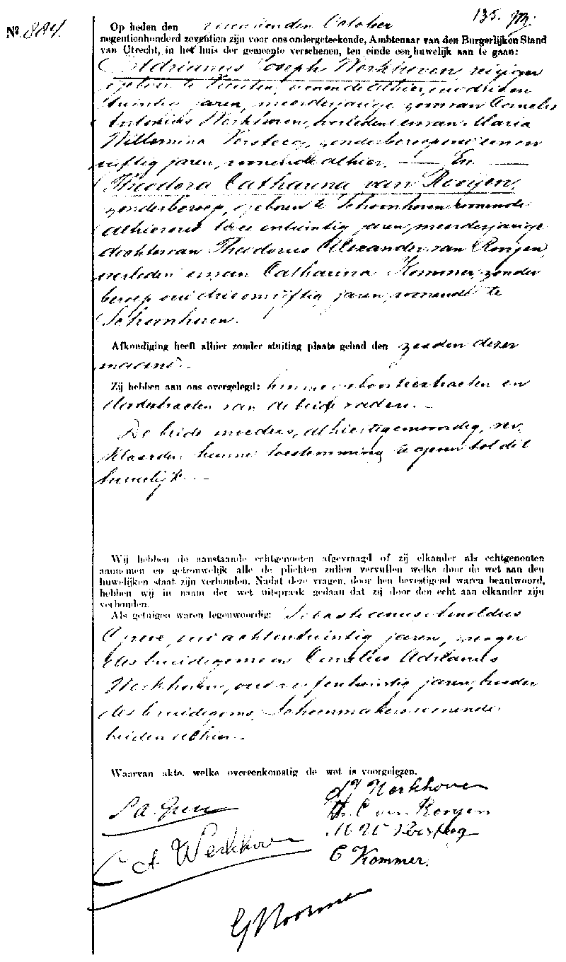 19171017 huw akte 884 AJ Werkhoven - TC v Rooijen